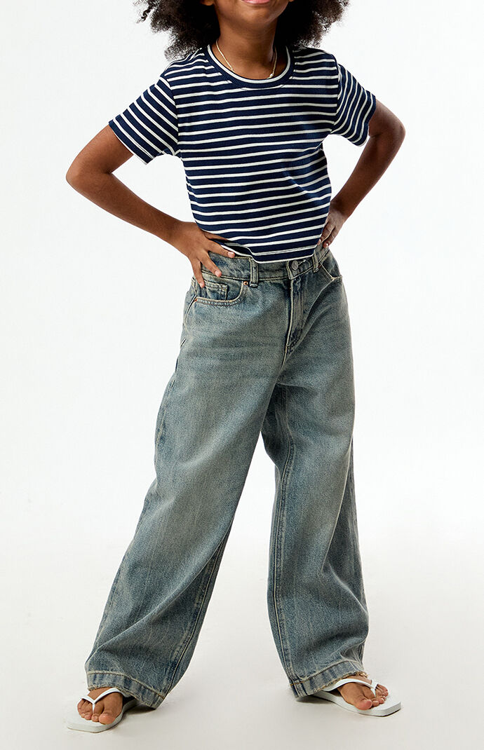 Pacsun Kids Striped Ribbed Skimmer T-Shirt