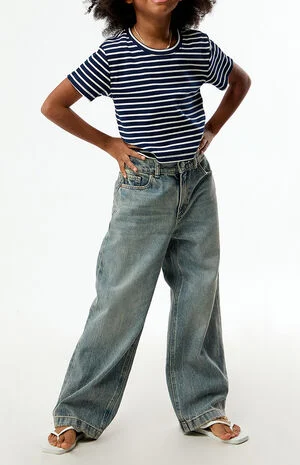 Striped Ribbed Skimmer T-Shirt image number 2