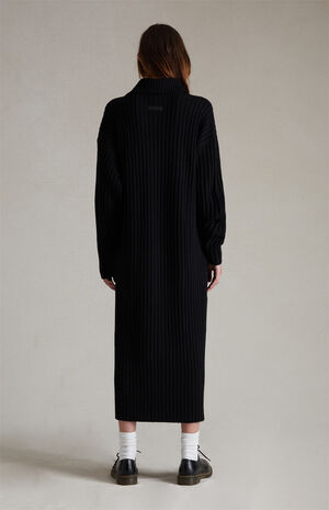 Women's Jet Black Full Zip Cardigan image number 3