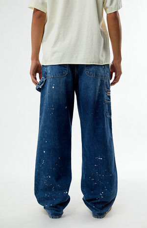 Medium Blue Paneled Carpenter Jeans image number 4
