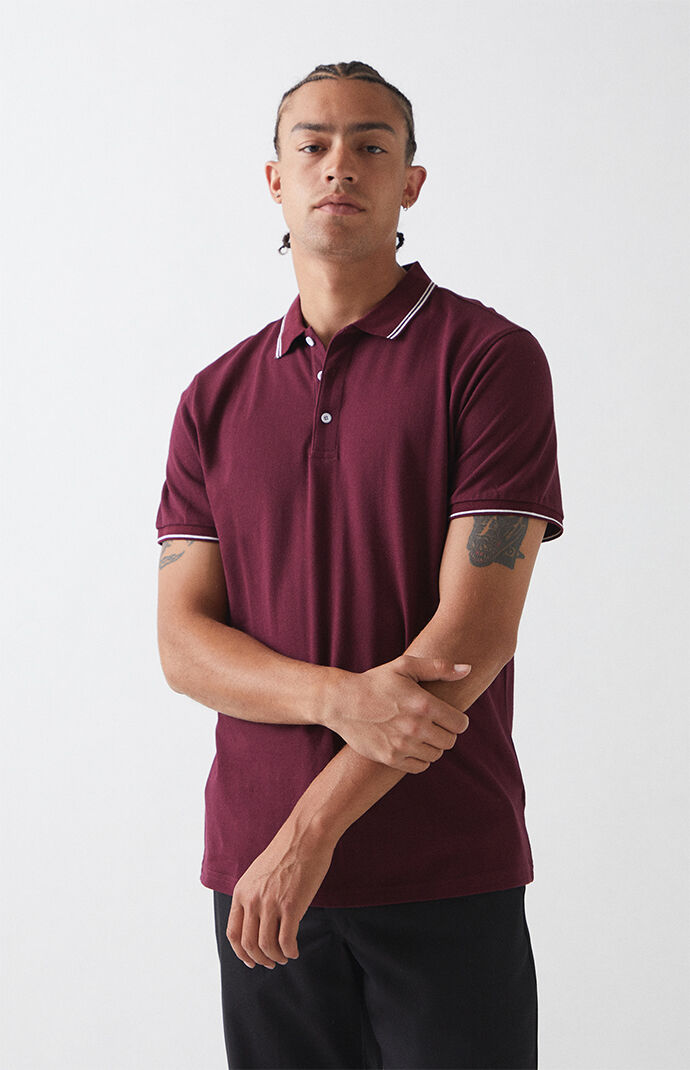 Pique Stripe Polo Shirt