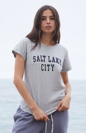 Silver Chloe Salt Lake City Embroidered T-Shirt image number 1