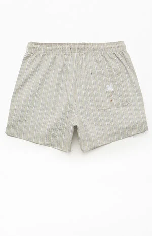 Sunset Striped Seersucker 4.5" Swim Trunks image number 2