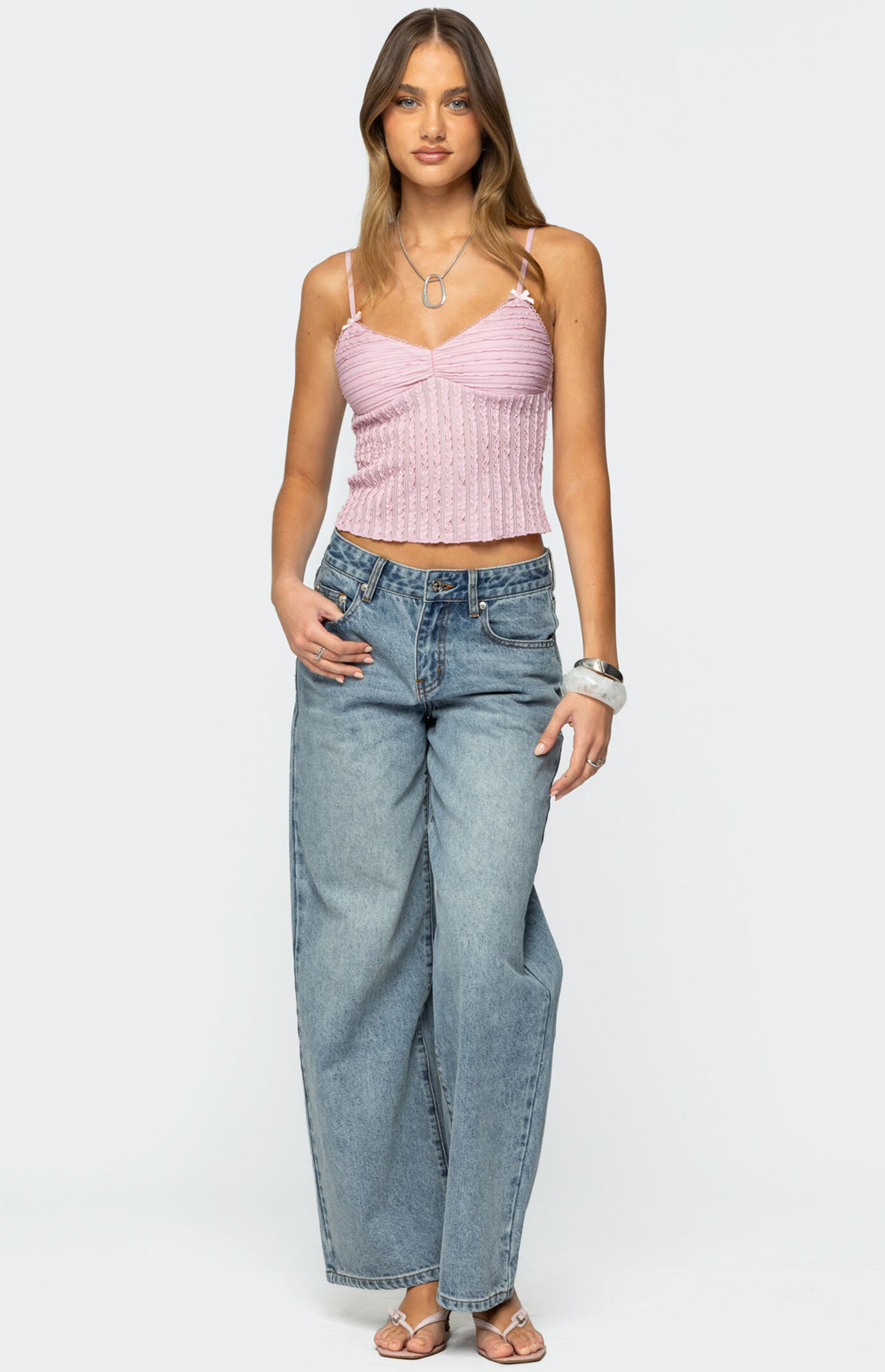 Edikted Aryah Ruffled Tank Top