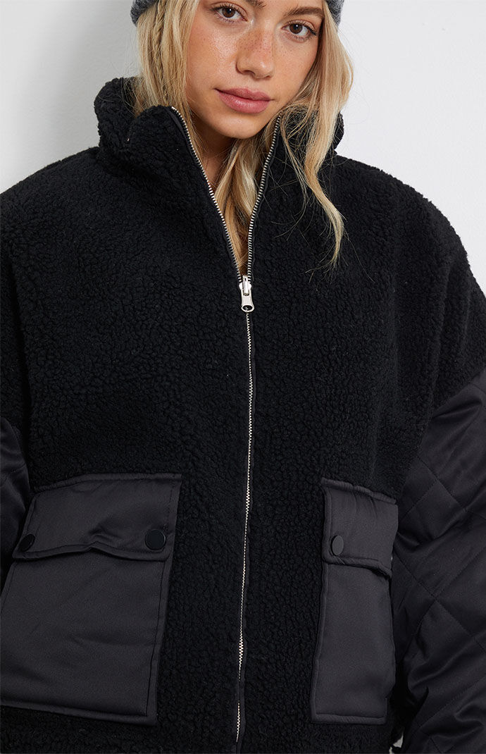 LA Hearts Reversible Sherpa Jacket PacSun