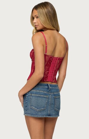Saffire Detachable Straps Lace Corset image number 3