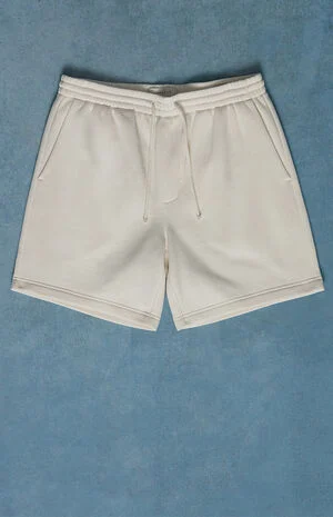 Fleece Cream Sweat Shorts image number 1
