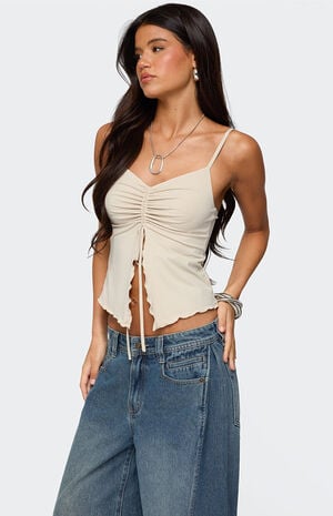 Landon Drawstring Split Front Top image number 3