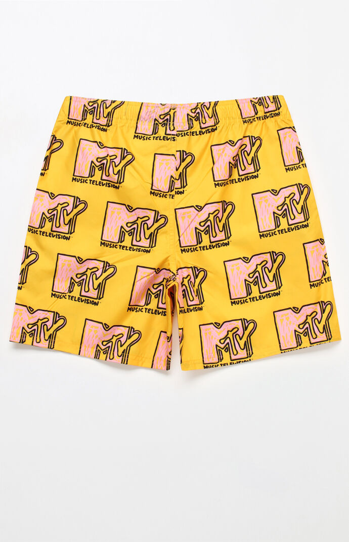Yellow MTV 18" Swim Trunks
