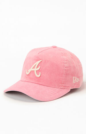 Pink Atlanta Braves Corduroy 19TWENTY Strapback Hat image number 4