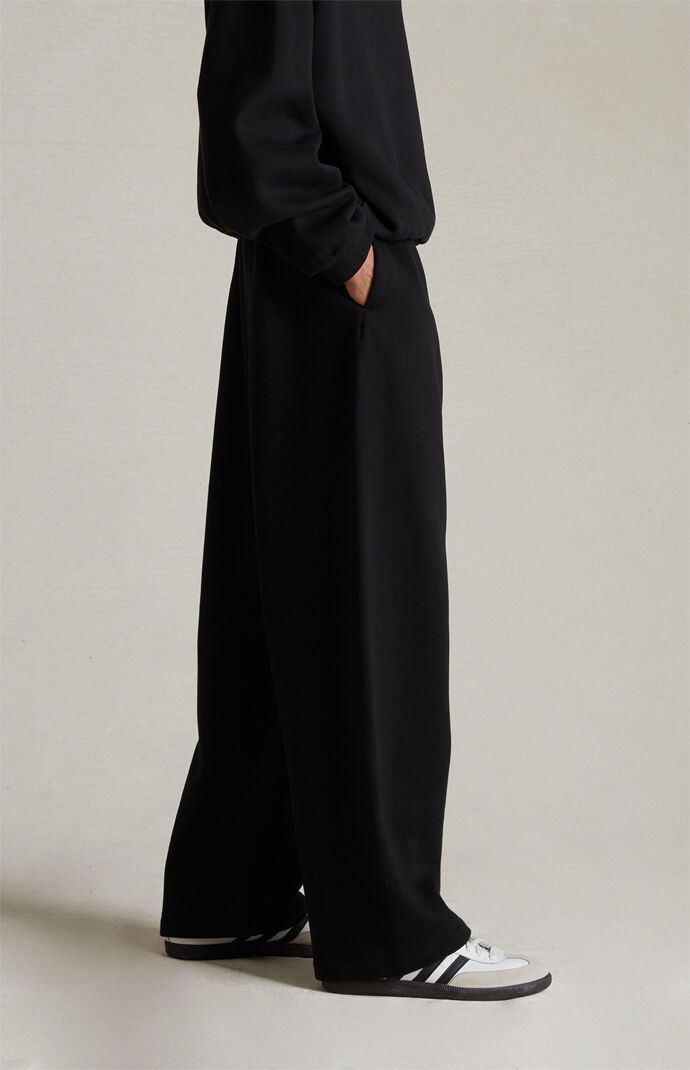 Fear of God Essentials Jet Black Relaxed Lounge Pants | PacSun Fear of God Essentials Jet Black Relaxed Lounge Pants | PacSun