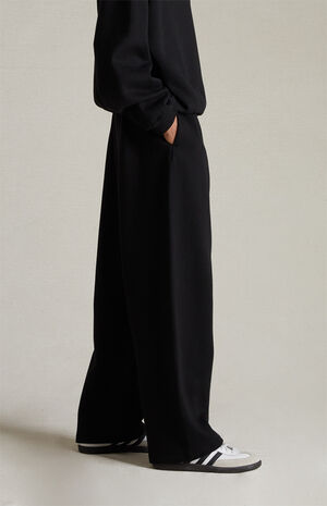 Jet Black Relaxed Lounge Pants image number 3