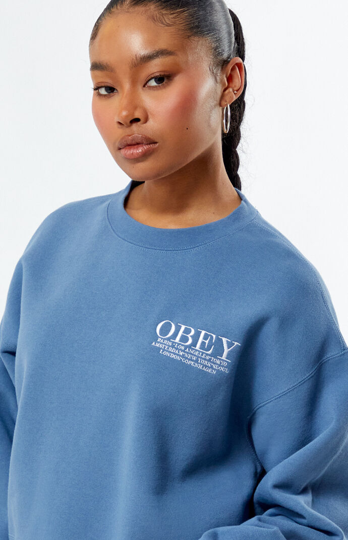 Obey crew neck womens cheap