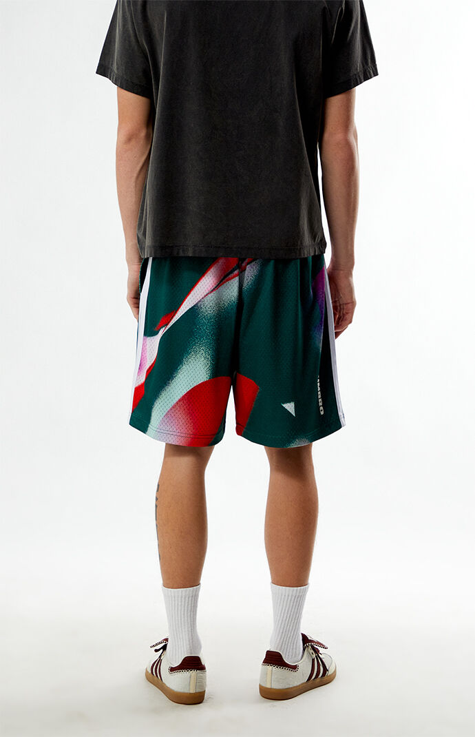 韓国*UMBRO■Cool Mesh Graphic Short-sleeved Umbro x PacSun Green Taty Mesh Shorts | PacSun