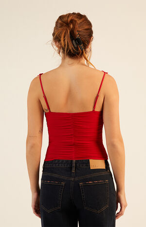 Kyla Mesh Bow Tank Top image number 4