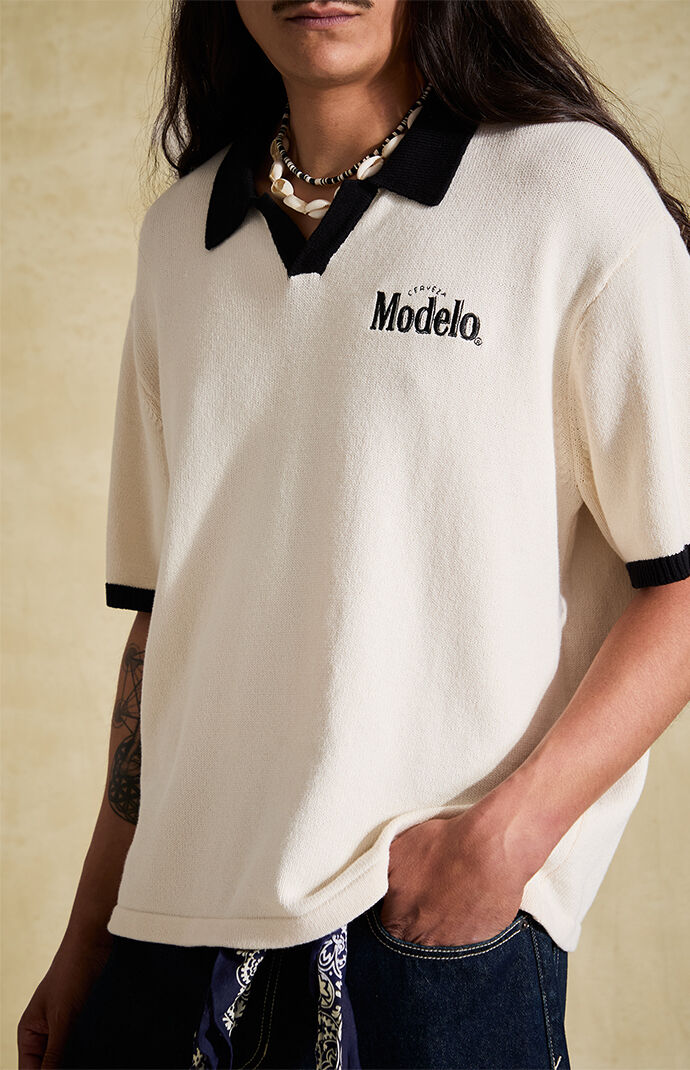 Modelo Relaxed Knit Logo Polo Shirt