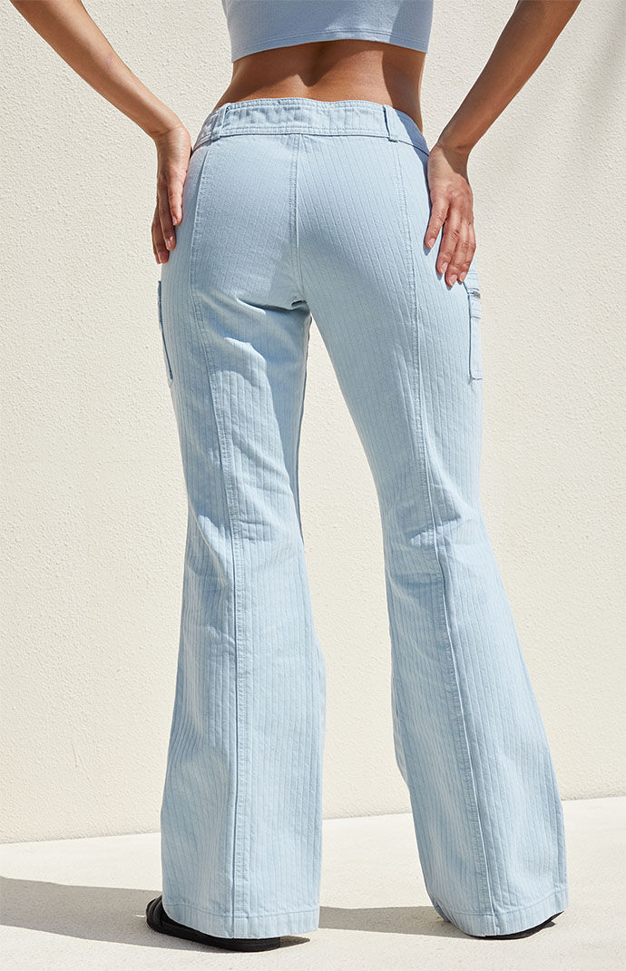 Baby blue flare pants deals