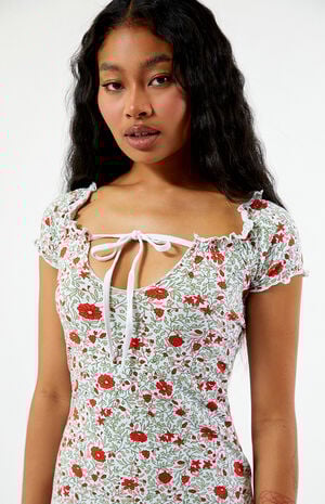 Ditsy Jersey Mini Dress image number 2