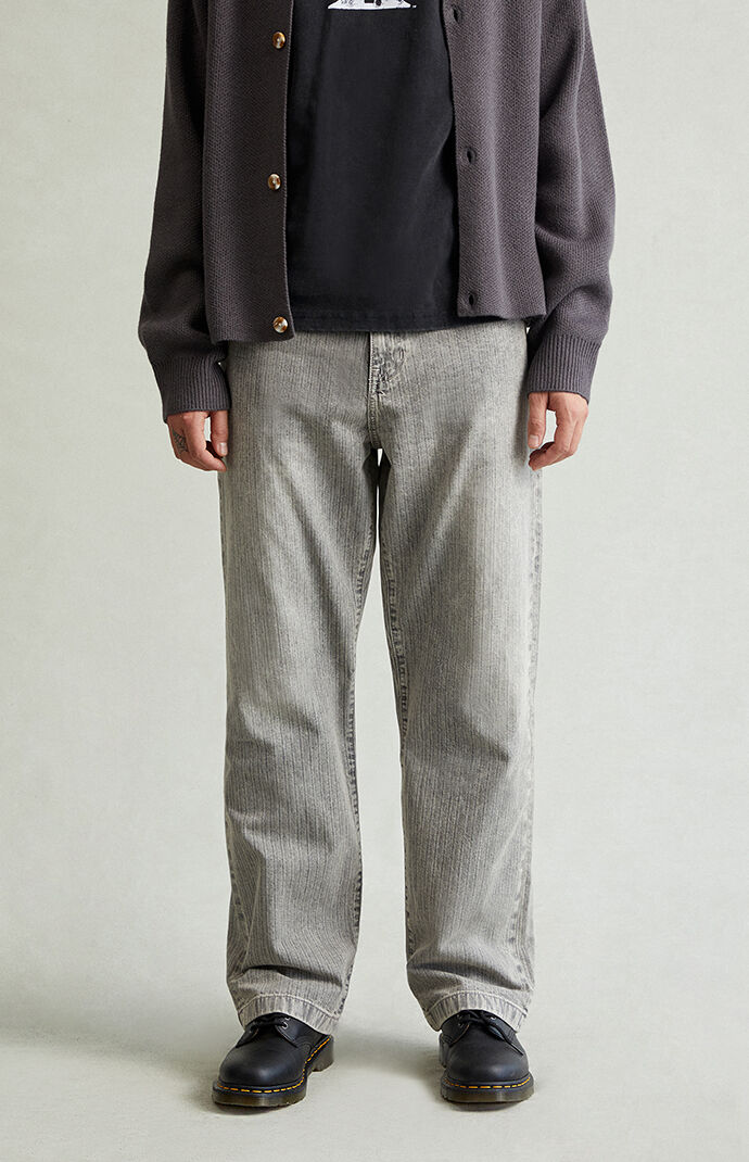 Pacsun Dylan Baggy Jeans Tonal Stripe Gray | Pacsun