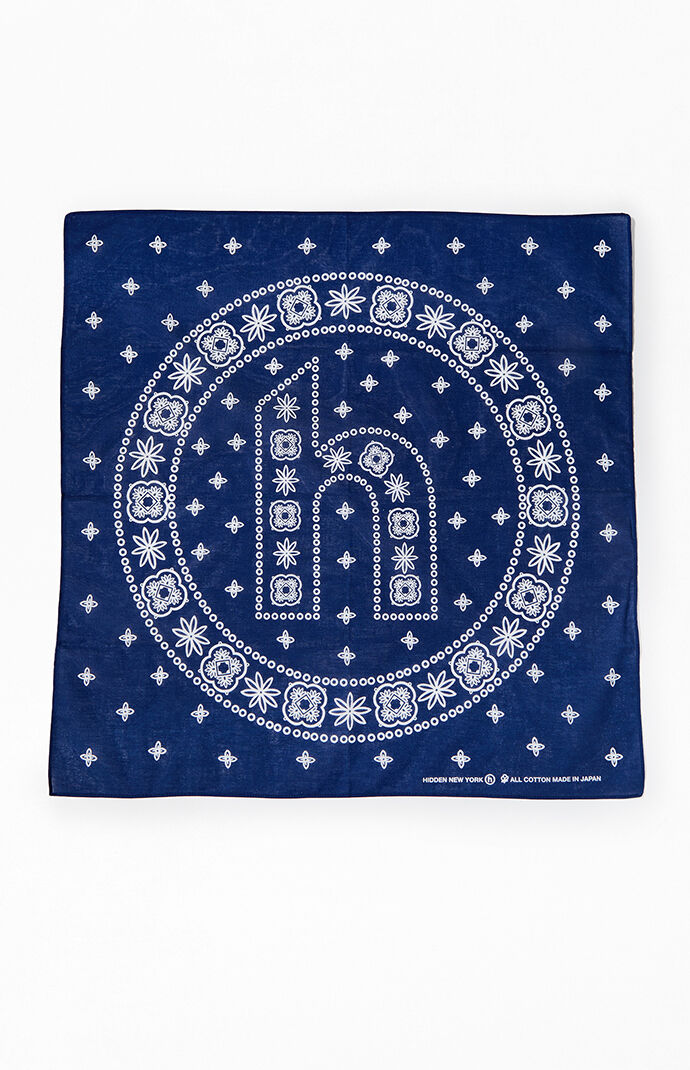 Hidden NY Blue Logo Paisley Bandana | Pacsun