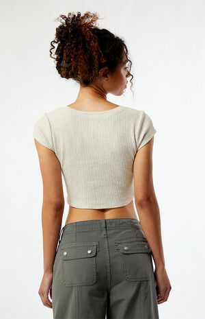 Miley Scoop Neck Cropped T-Shirt image number 3