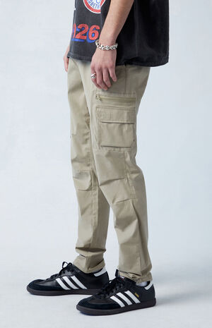 Eco Stretch Olive Slim Cargo Pants image number 3