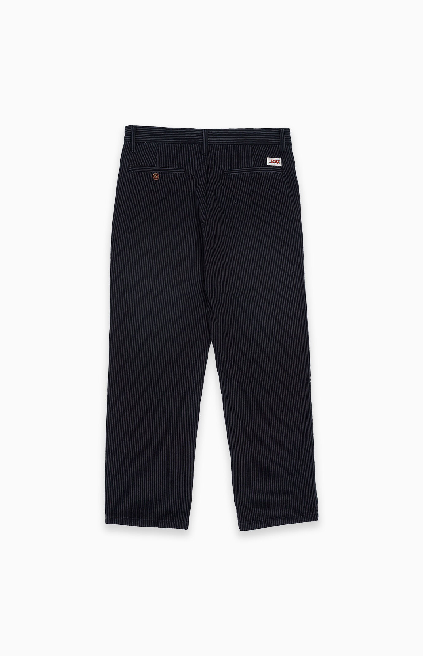 LOST Slacker Black Pinstripe Pants