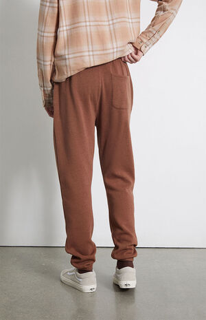Brown Fleece Jogger Sweatpants image number 4