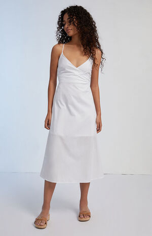 Satin Tie Back Midi Dress image number 1
