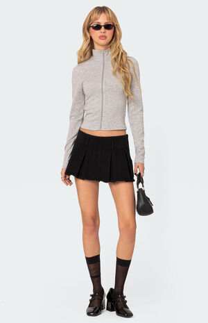 Tessa High Neck Zip Up Cardigan image number 2