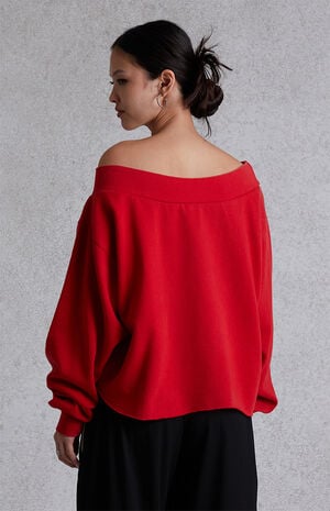 Off-The-Shoulder Sweatshirt image number 4