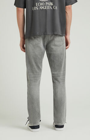 Stretch Grey Straight Jeans image number 4