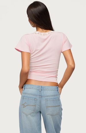 Yvetta Lacey Flutter Sleeve Top image number 3