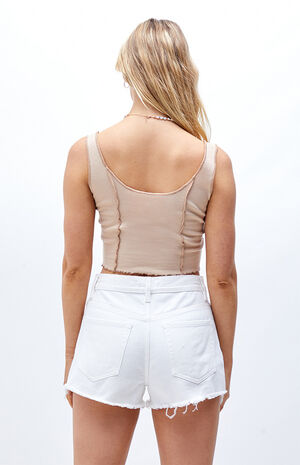 Pacsun White Ripped Vintage High Waisted Denim Shorts Pacsun Pacsun White Ripped Vintage High Waisted Denim Shorts Pacsun