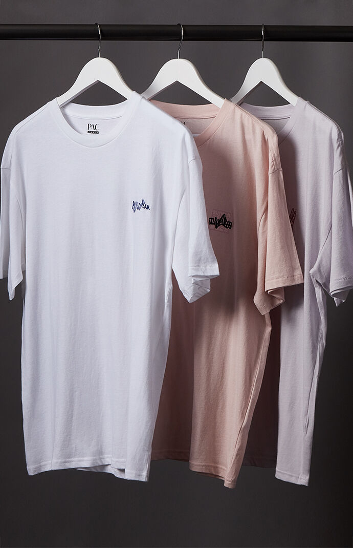 PacCares 3 Pack Embroidered T-Shirts 