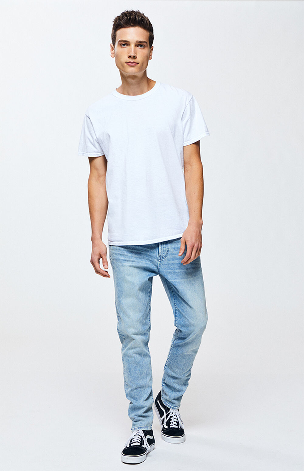Light Indigo Slim Taper Jeans PacSun PacSun