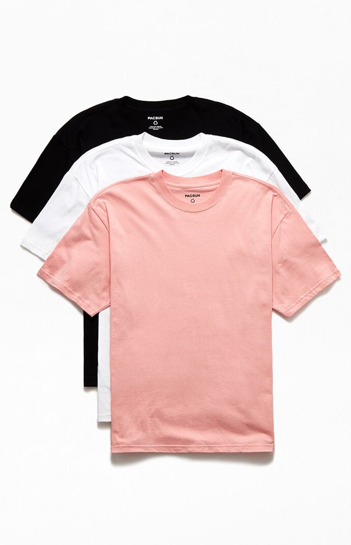 3-Pack Recycled Cotton T-Shirts