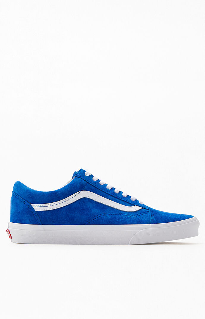 pig suede old skool vans blue