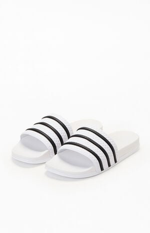 White & Black Adilette CF Slides image number 2