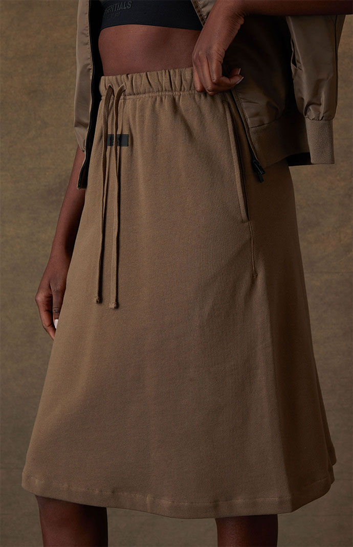 Fear of God Essentials Women's Wood Midi Skirt | PacSun