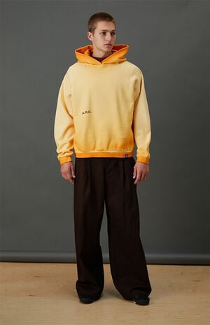 Active Orange Heavyweight Raglan Oversized Fleece Hoodie image number 5