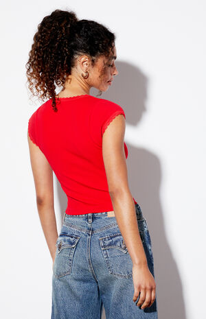 Lace Trim Bow Top image number 4