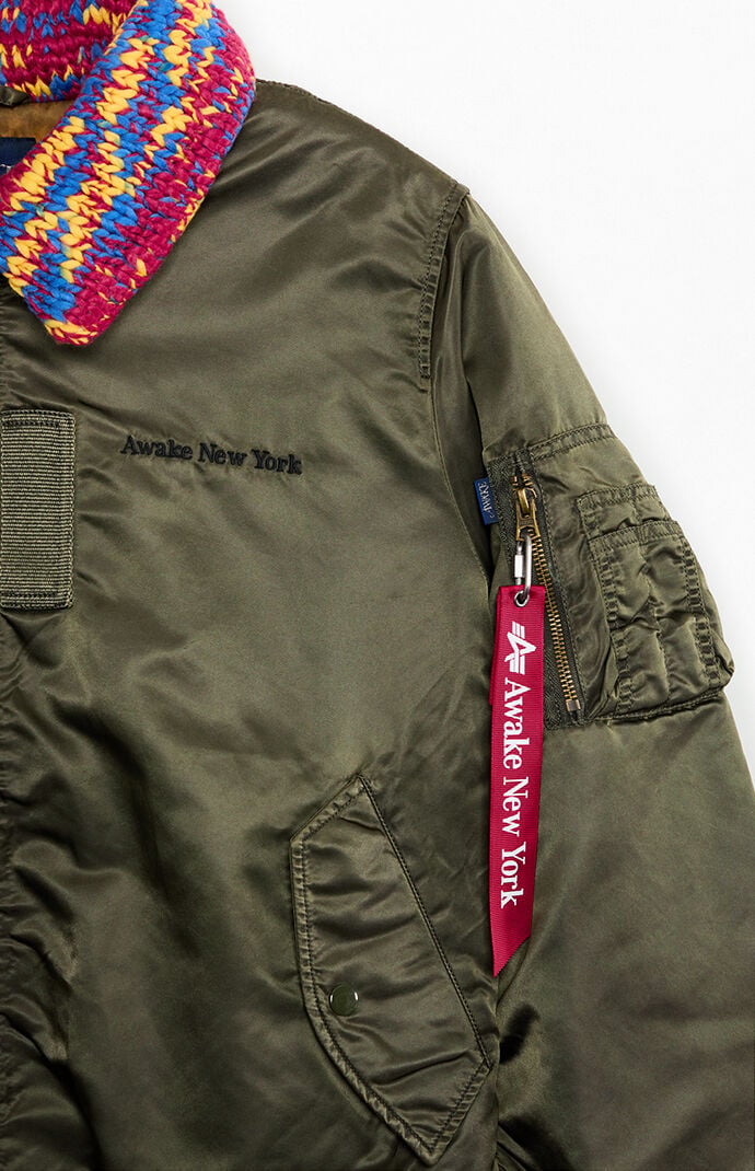 Awake NY MA-1 Knit Trimmed Washed Bomber Jacket | Pacsun