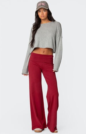 Wide Leg Fold Over Pants image number 1
