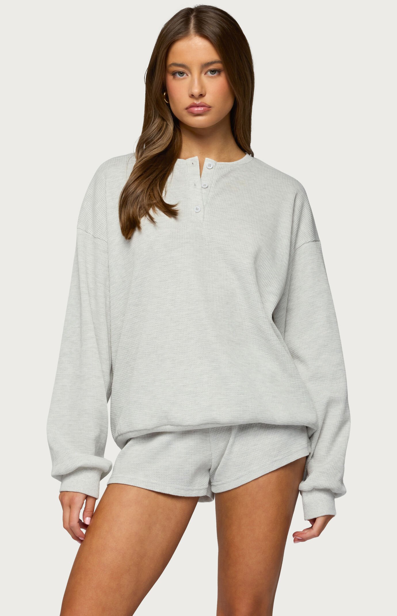 Edikted Baila Waffle Henley Top