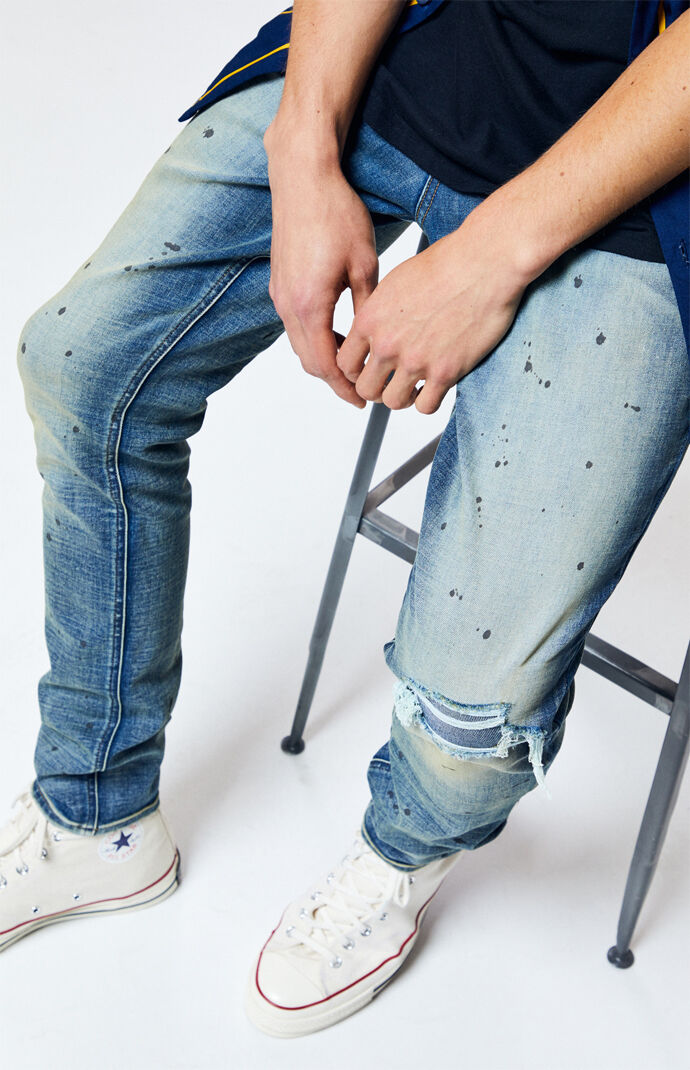 Pacsun paint splatter jeans clearance