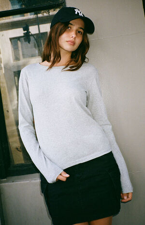 Silver Leah Long Sleeve Top image number 1