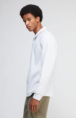 Heather Oatmeal Polo Sweatshirt image number 2