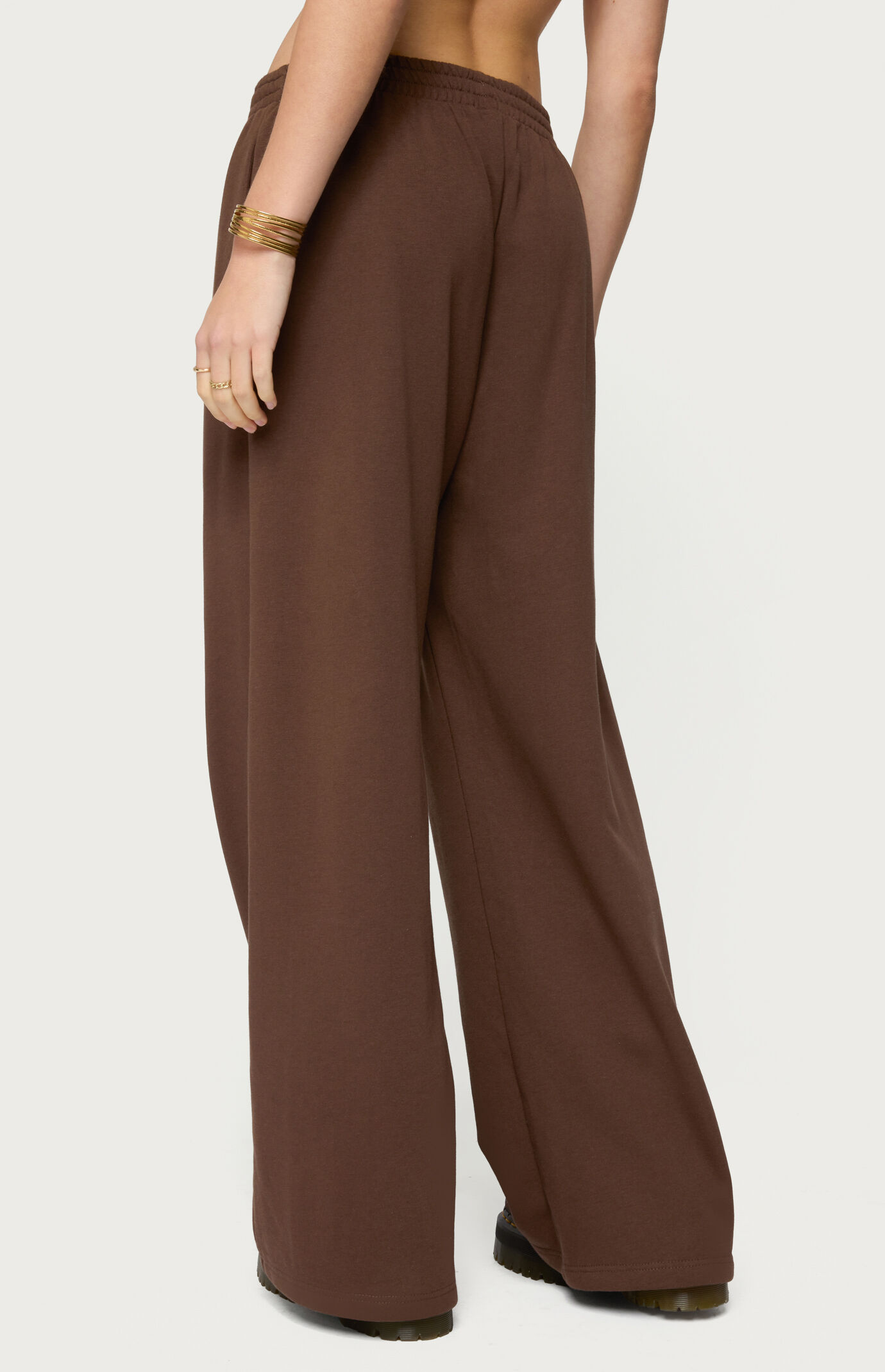 Edikted Binah Wide Leg Terry Sweatpants