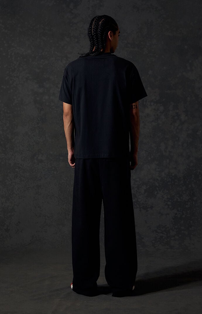 A.R.C. Black Standard Fleece Wide Leg Sweatpants